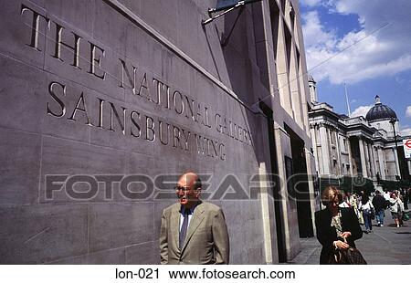 Man outside the National Gallery London UK View Large Photo Image Stock Image - Man outside the National Gallery London UK. Fotosearch