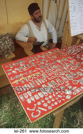 Stock Image - Market Stall Tewkesbury Medieval Festival UK. Fotosearch