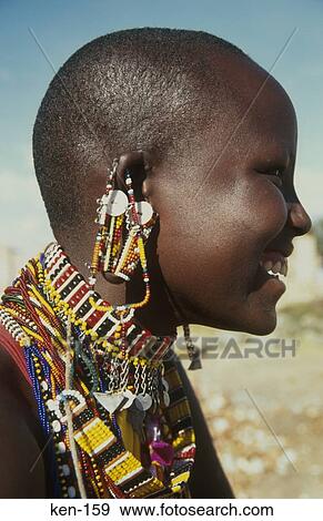 Masai Beaded Jewellery Kenya View Large Photo Image Stock Photo - Masai Beaded Jewellery Kenya. Fotosearch