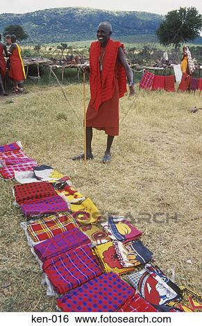 Masai Cloth on Sale Kenya View Large Photo Image Stock Photograph - Masai Cloth on Sale Kenya. Fotosearch