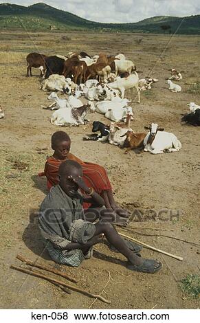 Masai Goat Herders Kenya View Large Photo Image Stock Photo - Masai Goat Herders Kenya. Fotosearch