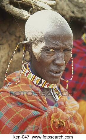 Masai MAn Kenya View Large Photo Image Stock Photo - Masai MAn Kenya. Fotosearch