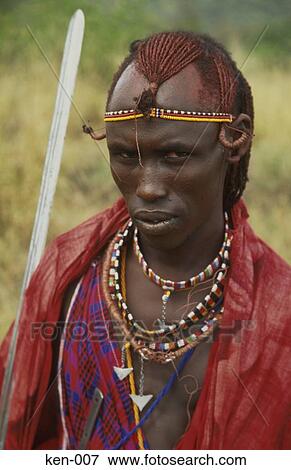 Masai Warrior Kenya View Large Photo Image Stock Photo - Masai Warrior Kenya. Fotosearch