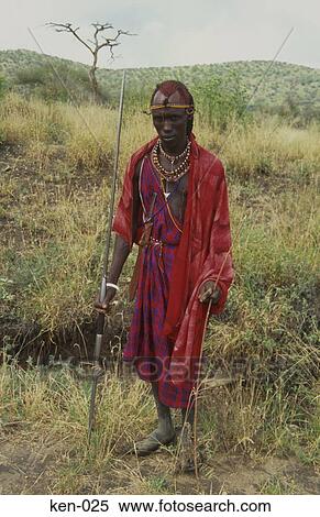 Stock Photography - Masai Warrior Kenya. Fotosearch