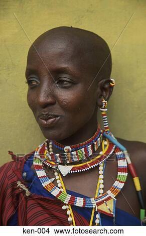 Picture - Masai Woman Kenya. Fotosearch