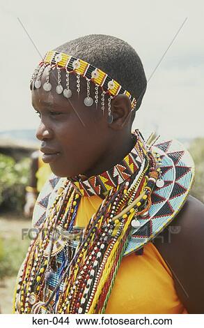 Picture - Masai Woman Kenya. Fotosearch