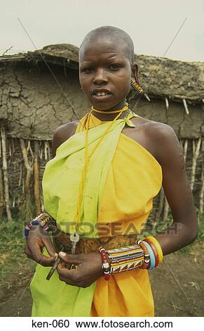Masai Woman Kenya View Large Photo Image Stock Image - Masai Woman Kenya. Fotosearch
