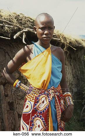Stock Photograph - Masai Woman Kenya. Fotosearch