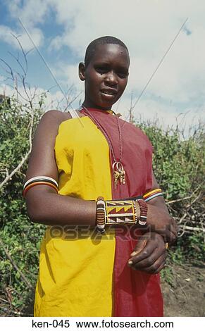 Masai Woman Kenya View Large Photo Image Stock Photography - Masai Woman Kenya. Fotosearch