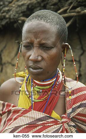 Masai Woman Kenya View Large Photo Image Stock Photography - Masai Woman Kenya. Fotosearch