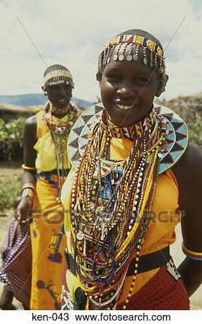 Stock Image - Masai Women Kenya. Fotosearch