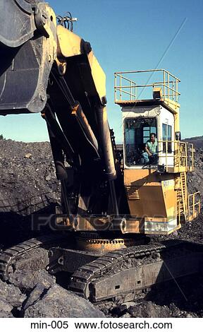 Stock Photography - Mechanical Digger Trimsaran Wales. Fotosearch