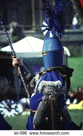 Medieval Blue Knight at Pageant Show View Large Photo Image Stock Photograph - Medieval Blue Knight at Pageant Show. Fotosearch