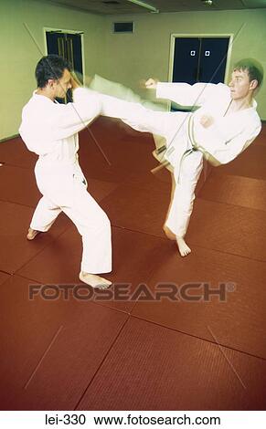 Men Practising Karate UK View Large Photo Image Stock Image - Men Practising Karate UK. Fotosearch