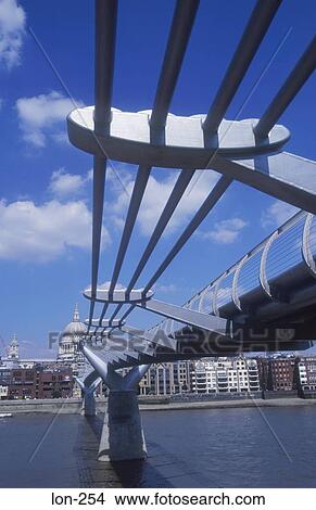 Millennium Bridge London UK View Large Photo Image Picture - Millennium Bridge London UK. Fotosearch