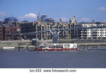 Millennium Bridge London UK View Large Photo Image Stock Image - Millennium Bridge London UK. Fotosearch