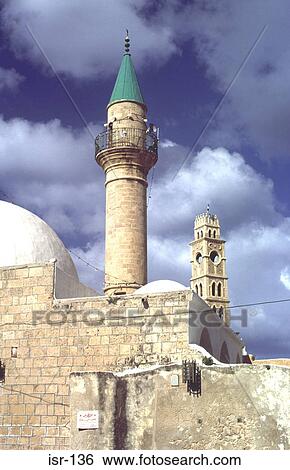 Minaret on Sinan Pasha Mosque Akko Israel View Large Photo Image Stock Photograph - Minaret on Sinan Pasha Mosque Akko Israel. Fotosearch