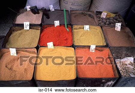 Mixed Spices on Display Market Jerusalem Israel View Large Photo Image Picture - Mixed Spices on Display Market Jerusalem Israel. Fotosearch