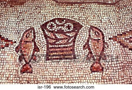 Mosaic of Loaves and Fishes Galilee Israel View Large Photo Image Stock Photograph - Mosaic of Loaves and Fishes Galilee Israel. Fotosearch
