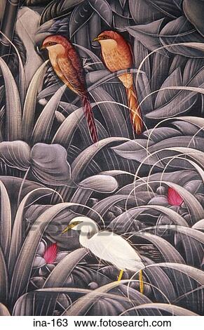 Mural of Birds Bali View Large Photo Image Stock Image - Mural of Birds Bali. Fotosearch