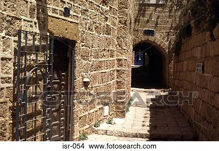 Picture - Narrow Alley in Old Jaffa Israel. Fotosearch