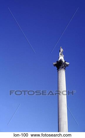 Nelson's Column against Blue Sky London UK View Large Photo Image Stock Image - Nelson's Column against Blue Sky London UK. Fotosearch
