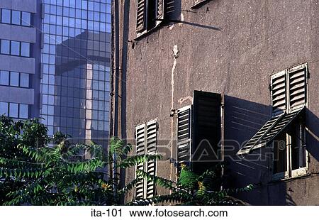 Old Building and Modern Office Block Genoa Italy View Large Photo Image Stock Image - Old Building and Modern Office Block Genoa Italy. Fotosearch
