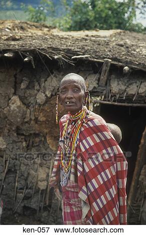 Old Masai Kenya View Large Photo Image Stock Photo - Old Masai Kenya. Fotosearch