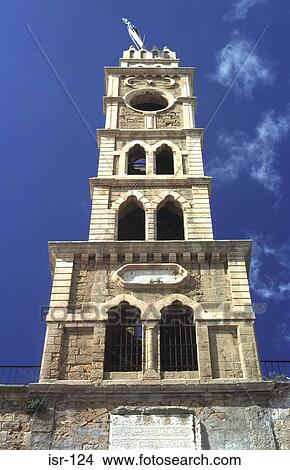 Picture - Ottoman Clock Tower Akko Israel. Fotosearch