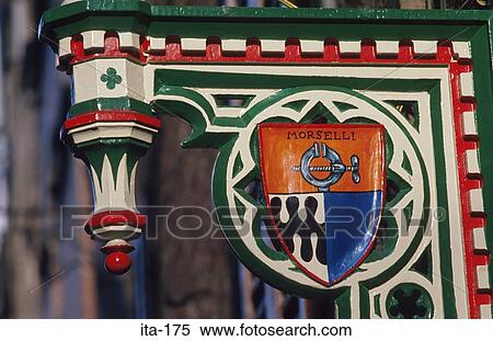 Painted Heraldic Device on Ironwork Sienna Italy View Large Photo Image Stock Photography - Painted Heraldic Device on Ironwork Sienna Italy. Fotosearch