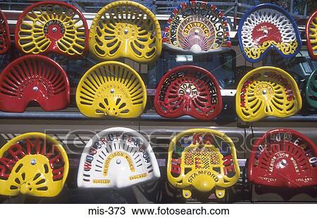 Painted Tractor Seats UK View Large Photo Image Stock Image - Painted Tractor Seats UK. Fotosearch