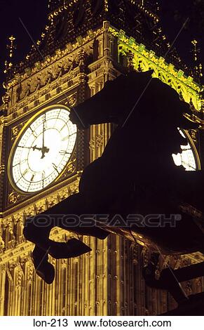 Stock Image - Palace of Westminster Clock Tower London UK. Fotosearch