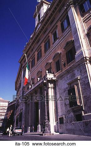 Parliament Building with Italian Flag Rome Italy View Large Photo Image Stock Photography - Parliament Building with Italian Flag Rome Italy. Fotosearch