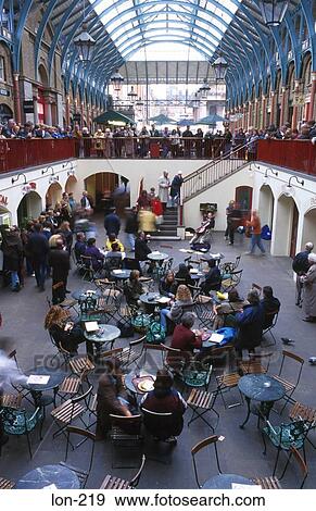 People in Cafe in Iron Framed Hall London UK View Large Photo Image Stock Photo - People in Cafe in Iron Framed Hall London UK. Fotosearch