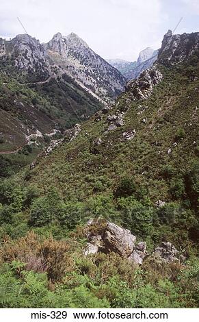 Picos de Europa Mountain Range Spain View Large Photo Image Stock Photo - Picos de Europa Mountain Range Spain. Fotosearch