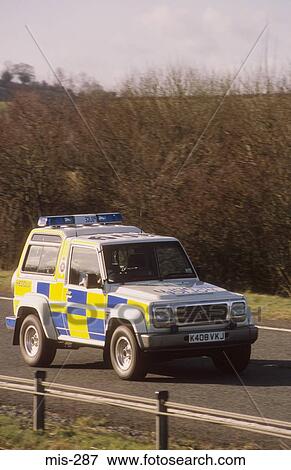 Police Car UK View Large Photo Image Stock Photo - Police Car UK. Fotosearch