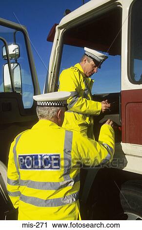 Police checking HGV UK View Large Photo Image Stock Image - Police checking HGV UK. Fotosearch