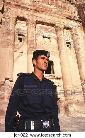 Policeman on Guard in front of Tomb Petra Jordan View Large Photo Image Stock Image - Policeman on Guard in front of Tomb Petra Jordan. Fotosearch