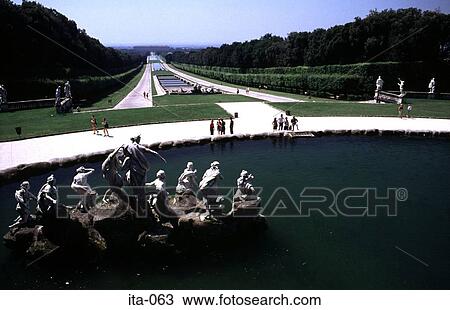 Pond at Caserta Palace Gardens Italy Europe View Large Photo Image Stock Image - Pond at Caserta Palace Gardens Italy Europe. Fotosearch