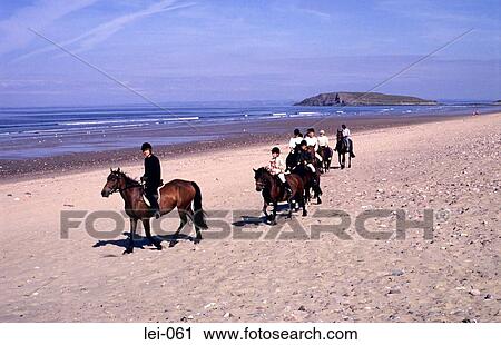Pony Trekking Along Seashore View Large Photo Image Stock Image - Pony Trekking Along Seashore. Fotosearch
