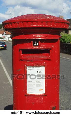 Post Box on Suburban Street View Large Photo Image Stock Image - Post Box on Suburban Street. Fotosearch