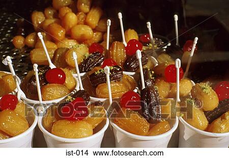 Pots of Glazed Fruit on Stall Grand Bazaar Istanbul View Large Photo Image Picture - Pots of Glazed Fruit on Stall Grand Bazaar Istanbul. Fotosearch