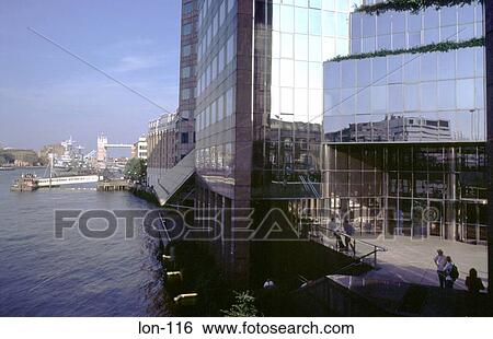 Stock Photograph - PricewaterhouseCoopers Building by Thames London UK. Fotosearch