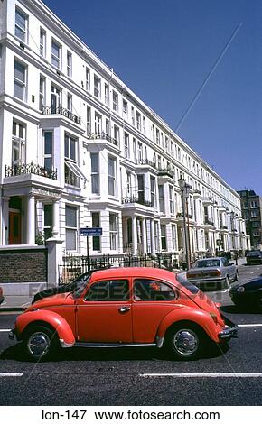 Red Beetle Outside Georgian Terrace London UK View Large Photo Image Stock Photo - Red Beetle Outside Georgian Terrace London UK. Fotosearch