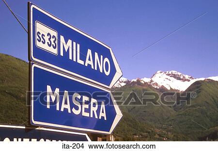 Road Sign Italy View Large Photo Image Picture - Road Sign Italy. Fotosearch