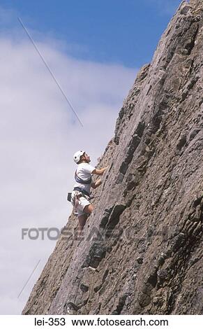 Rock Climber Three Cliffs Bay Wales UK View Large Photo Image Stock Image - Rock Climber Three Cliffs Bay Wales UK. Fotosearch