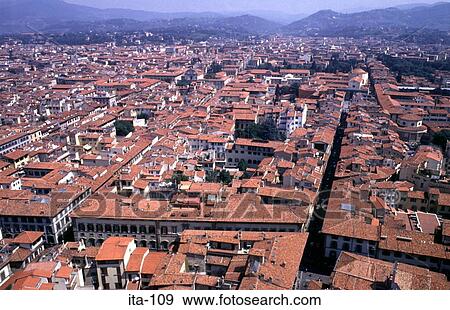 Rooftops with Grid Street Plan of Florence Italy View Large Photo Image Stock Photo - Rooftops with Grid Street Plan of Florence Italy. Fotosearch