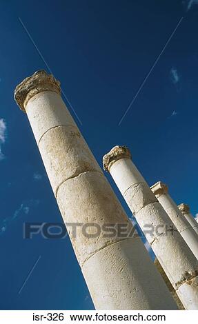 Ruined Doric Pillars against Blue Sky Israel View Large Photo Image Stock Photograph - Ruined Doric Pillars against Blue Sky Israel. Fotosearch