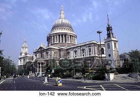 Saint Pauls Cathedral London UK View Large Photo Image Stock Image - Saint Pauls Cathedral London UK. Fotosearch