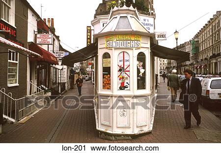 Stock Image - Sandwich Stand Earls Court London UK. Fotosearch